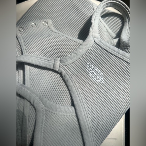 Free people happiness bodysuit m/l ribbed gray/sage - Picture 7 of 15